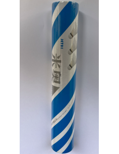 TUBO 12 VOLANTES BÁDMINTON CON PLUMAS JET01