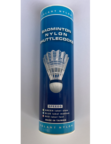 TUBO 6 VOLANTES BÁDMINTON DE NYLON