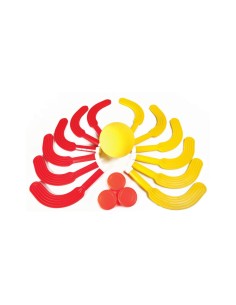 SET DE 12 MINI-STICKS HOCKEY + PELOTA