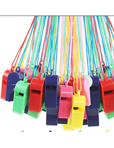 CONJUNTO 12 SILBATOS PLÁSTICO