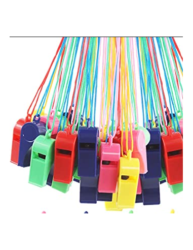 CONJUNTO 12 SILBATOS PLÁSTICO