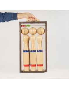 JUEGO 6 BOLOS DE MADERA