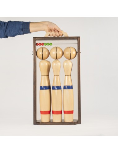 JUEGO 6 BOLOS DE MADERA