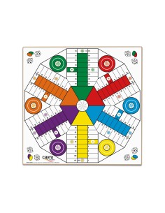 TABLERO PARCHÍS 4 Y 6 JUG. MADERA