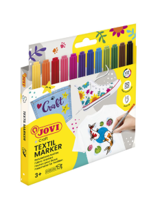 JOVIDECOR TEXTIL ESTUCHE 12 ROTULADORES SURTIDOS