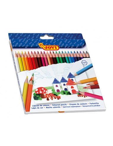 ESTUCHE 24 LÁPICES COLORES MADERA