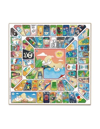 TABLERO MADERA 2 JUEGOS PARCHÍS/DAMAS