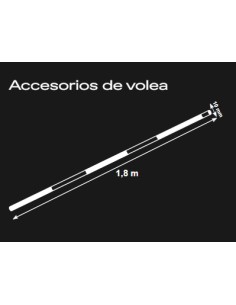 JUEGO ANTENAS PARA RED VOLEIBOL COMPETICIÓN LÍNEA ORO NEGRO 2