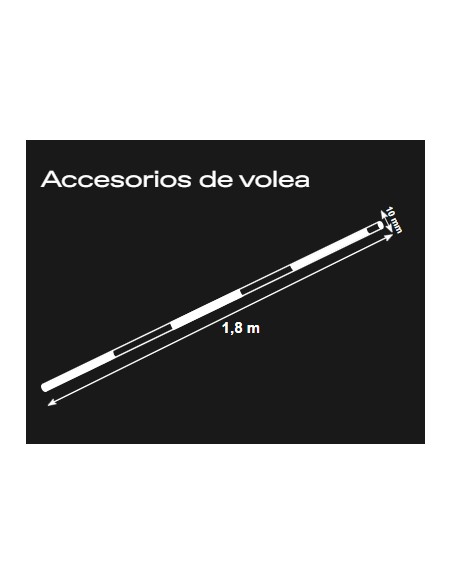 JUEGO ANTENAS PARA RED VOLEIBOL COMPETICIÓN LÍNEA ORO NEGRO