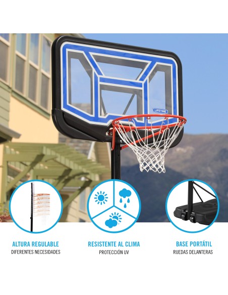 LIFETIME CANASTA POLICARBONATO AJUSTABLE H230-305 CM