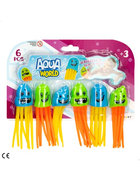 AQUA WORLD - JUEGO ACUATICO PULPOS 6 UDS