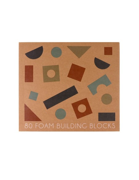 BLOQUES DE CONSTRUCCIÓN ESPUMA EVA (80 PCS) BOSQUE CON BOLSA DE LINO