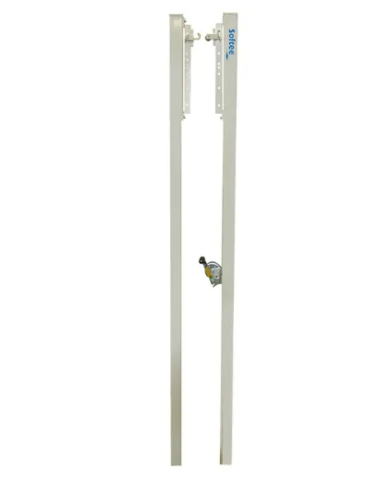 JUEGO POSTES VOLEIBOL ALUMINIO FIJOS 80 X 80 MM