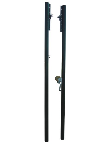 JUEGO POSTES VOLEIBOL ACERO FIJOS Ø 80 MM