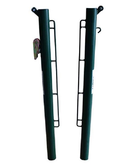 JUEGO POSTES TENIS O PÁDEL METÁLICOS FIJOS REDONDOS