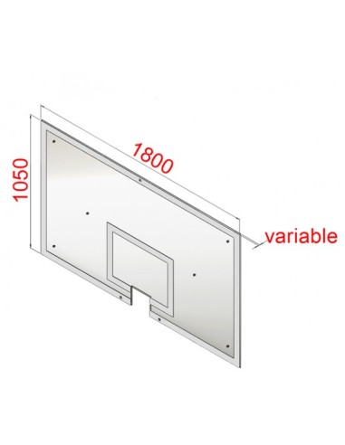 TABLERO BALONCESTO METRACRILATO 15MM